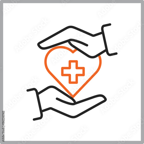  Health care icon outline multistyle vector illustrations concept