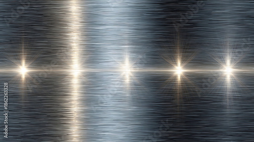 Dark Brushed Metal with Starburst Light Reflections