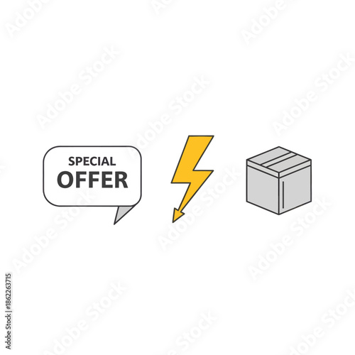 Special Offer Box with Lightning Bolt Symbol.
