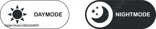 Toggle switch day night mode button user interface design elements graphic