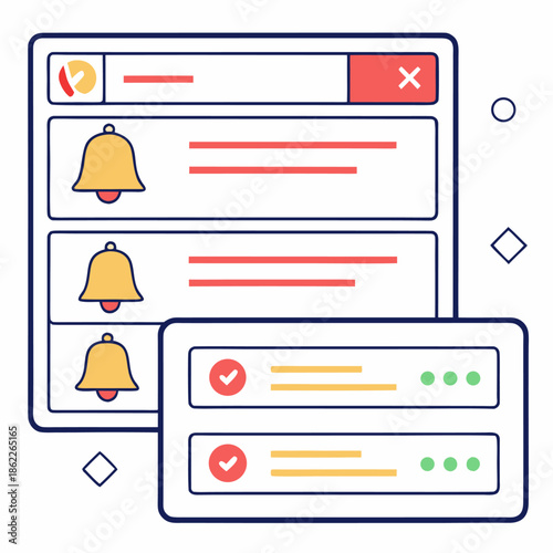 SaaS Notification Center Graphic Resources Vector Elements