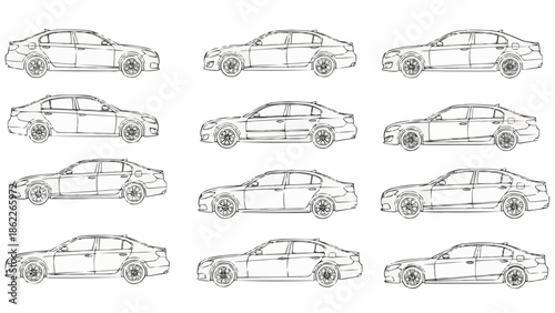 Car Wireframe Models - A Collection of Automotive Designs.
