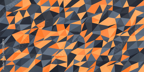 Premium Geometric Origami Mosaic Background with Low Poly Triangular 3D Mesh
