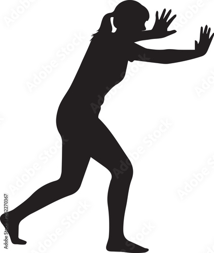 Silhouette of a walking figure