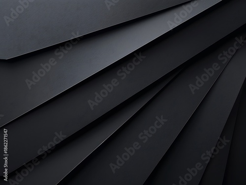 Dark deep black dynamic abstract vector background with diagonal lines. Modern creative halftone premium gradient. 3d cover of business presentation banner