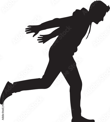Silhouette of a runner