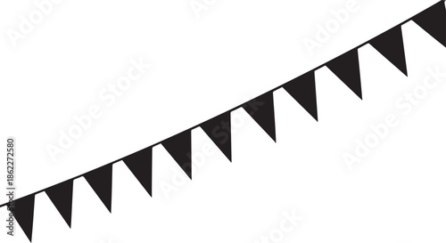 Black pennant banner