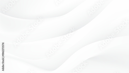 Abstract white background featuring flowing curved lines and soft shapes creating a sense of dynamic movement