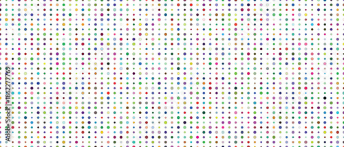 Abstract background pattern of tiny, multicolored geometric shapes and symbols arranged in a dense grid on a white backdrop, creating a subtle texture effect