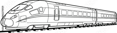 High-speed train, modern railway, transportation technology, streamlined design, futuristic locomotive, rail infrastructure, travel concept, electric train, engineering marvel, urban mobility