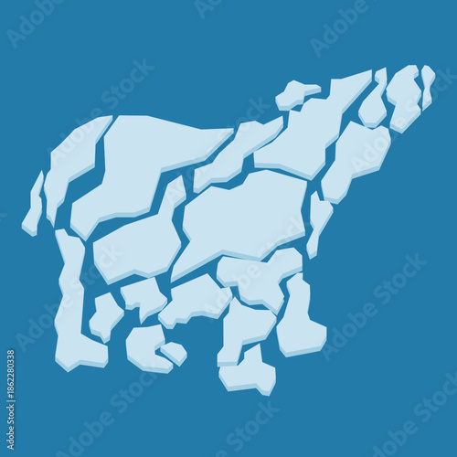 vector illustration of a arctic ice