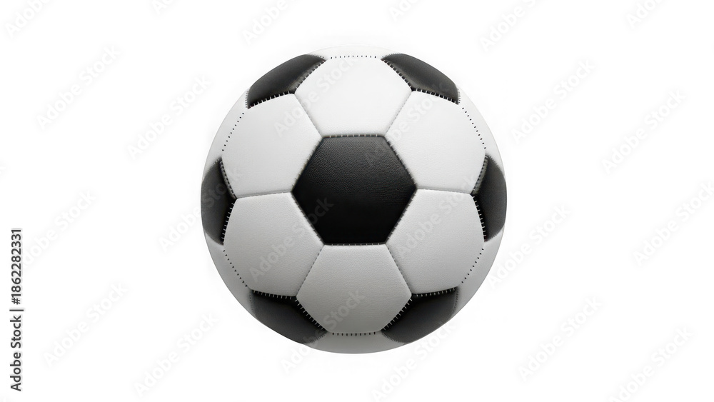 Fototapeta premium Black and white soccer ball