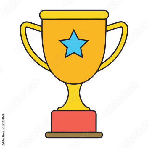 Best champions cup trophy vector design.