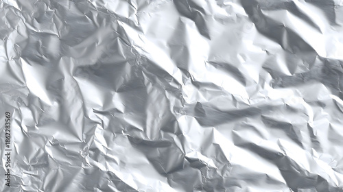 Silver Foil Texture With Deep Wrinkles And Shadows