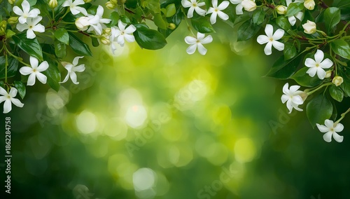Flowers Grow on Branches in Spring Near a Green Garden Under Natural Sunlight