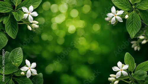 White Flowers Grow on Green Leaves in a Garden Setting During Daytime