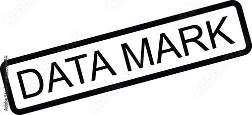 Clean black and white 'DATA MARK' stamp graphic on a white background, vector illustration.