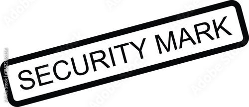 Security Mark Rubber Stamp Vector Illustration icon on white background