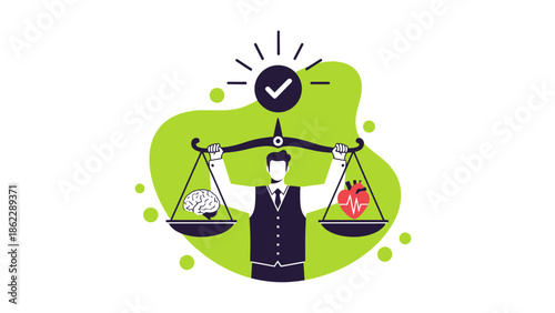 A judge weighing justice and corruption on a scale
