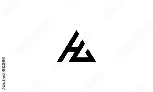 HU initial letter logo or HU monogram
