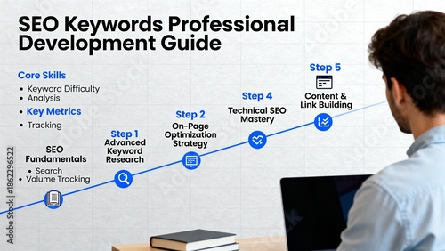 Infographic showing career path roadmap, 