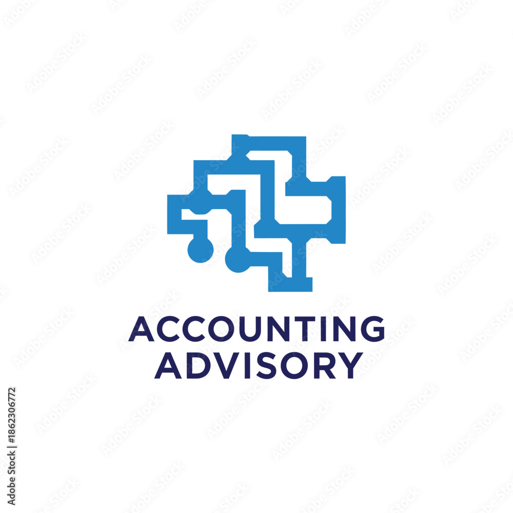 Fototapeta premium Professional Accounting Advisory Services Logo Design