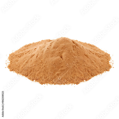 Brown Powder is Piled in a Mound on a White Surface in a Kitchen Setting
