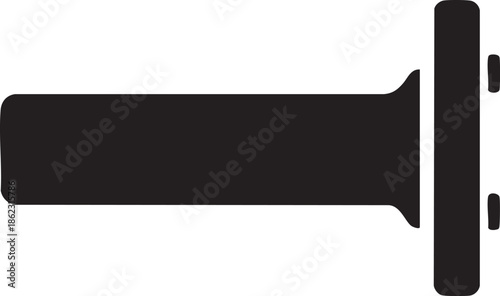 Minimal Boat Propeller Shaft Coupling Silhouettes Vector Marine