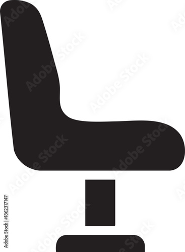 Minimal Boat Bucket Seat Pedestal Silhouettes Vector Profile
