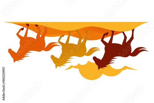 vector illustration of an abstract horse