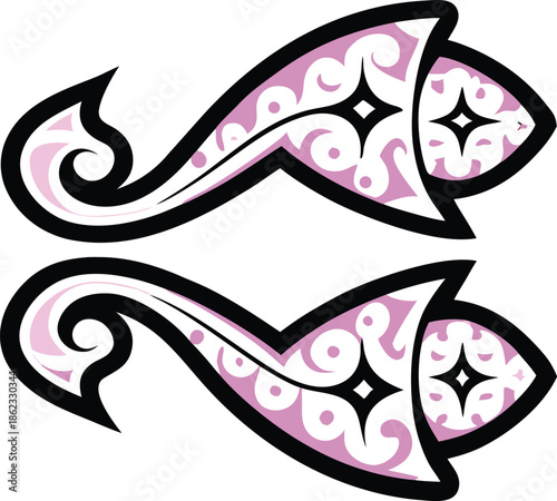 icefish icon Black silhouette vector illustration on transparent background