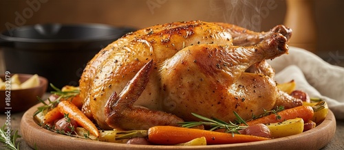 Roasted chicken - fully cooked chicken perfectly roasted 