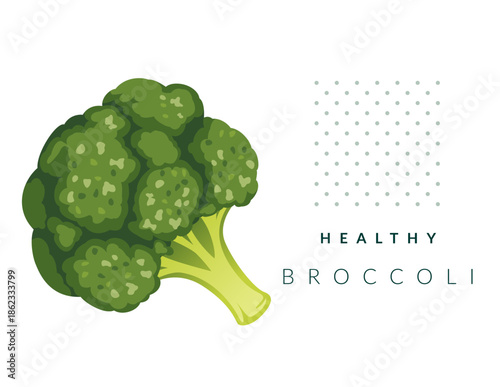 Healthy Broccoli Boosting Immunity - Stock Illustration