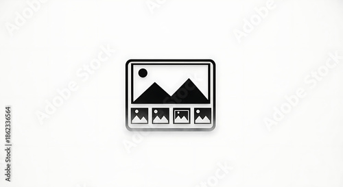 A serene mountain landscape with a dramatic sky at sunset