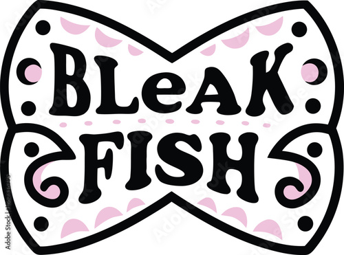 bleak fish icon Black silhouette vector illustration on transparent background