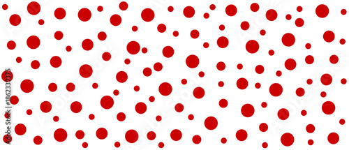 Photos Abstract random dots texture featuring large and small red circles in a seamless pattern