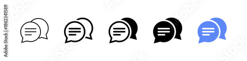 Comment icon speech bubble symbol Chat message icons - talk message bubble chat icon. web vector icon collection set