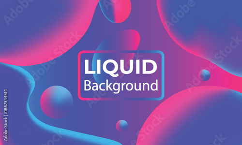 Vibrant liquid background design with gradient colors and shapes