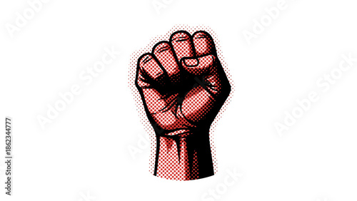 Raised Fist Symbol of Solidarity and Resistance.