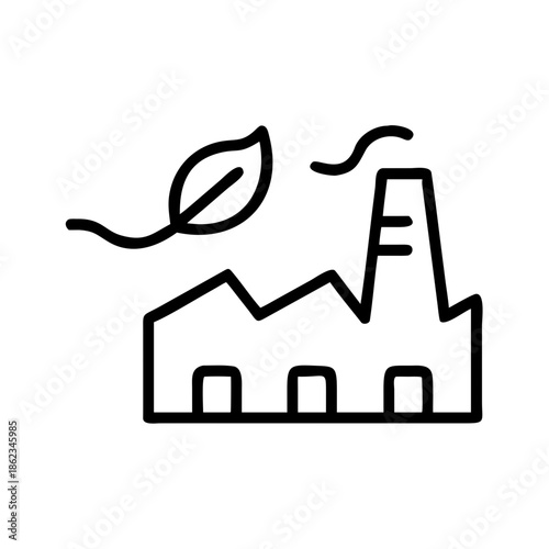 Green factory analytics concept with eco-friendly elements and modern design