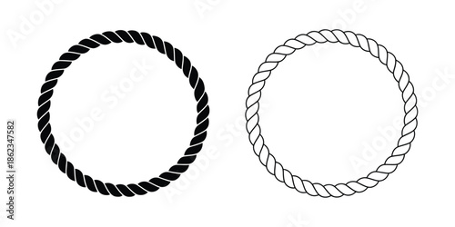 Two frame from twisted elements ornament with blank space inside, framings graphic design templates, symbols isolated on white background, vector illustration for decorative borders, elegant design,