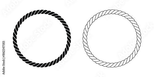 Two twisted ornamental frames with blank center space, framings graphic design templates, symbols isolated on white background, vector illustration for invitations, greeting cards, and premium decorat