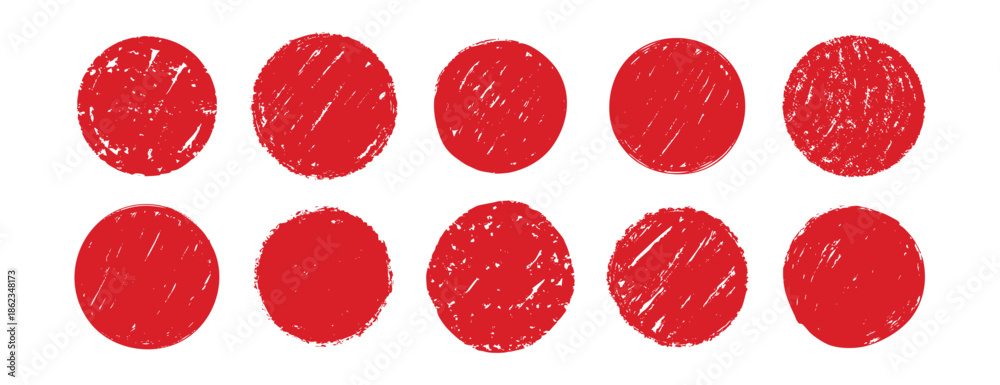 Fototapeta premium Red sun circle stamp set collection doodle hand drawn icon. Outline drawing japanese flag line clipart symbol.