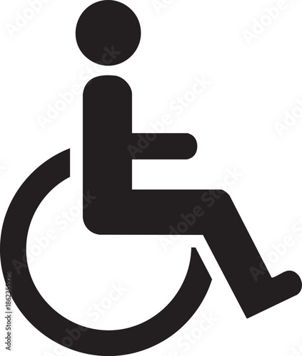 Accessible wheelchair symbol for disability access and inclusion