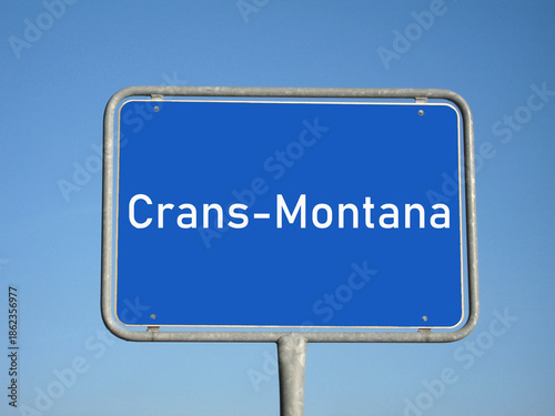 Ortsschild Crans-Montana