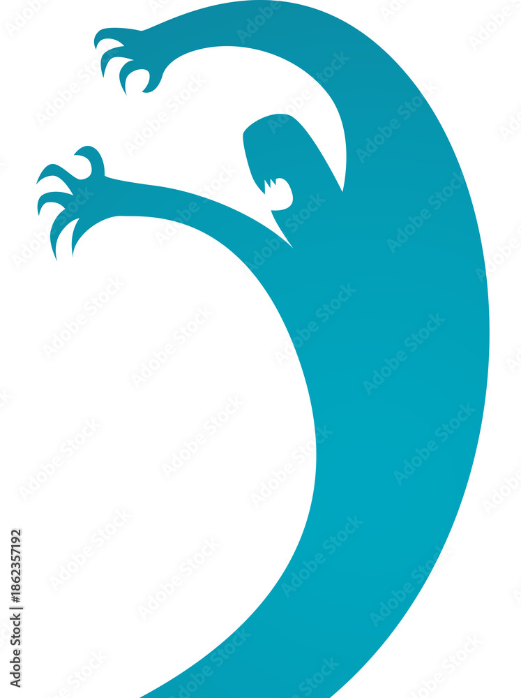 Naklejka premium vector illustration of an abstract blue background