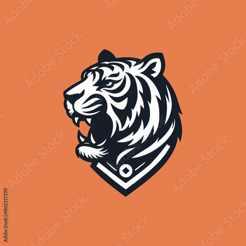 Tiger Head Logo Illustration