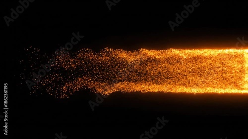 Wide Golden Orange Glitter Dust Trail Transition Animation on Green Screen. Luxury Magic Particle Wipe Effect for Awards, Weddings, and Holiday Video Edits 4k Stock Video