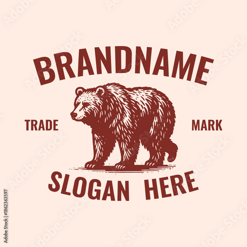 Bear Vintage Logo Design