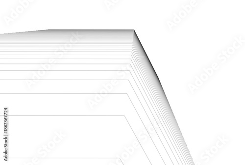 Abstract buildings architectural 3d drawing 